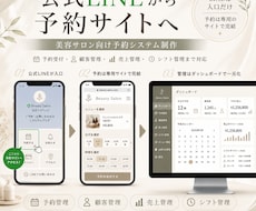 サロン向け予約システムを制作します 公式LINEから予約できるシステムを制作します