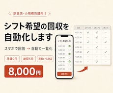 シフト希望をスプレッドシートに自動集計します イメージ1