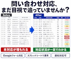 Googleフォーム問い合わせ管理表を自動化します 未対応・対応済み・期限超過を見える化、対応の抜け漏れを防ぐ