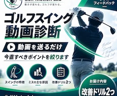ゴルフスイング動画から改善点と練習法を提案します 今直すべき1点を絞り、改善ドリルまで提案