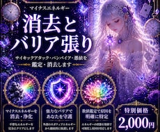 マイナスエネルギー消去とバリア張り、数値鑑定します サイキックアタック・バンパイア・憑依を鑑定・消去します❣
