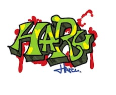 HIPホップ文字など　描きます。