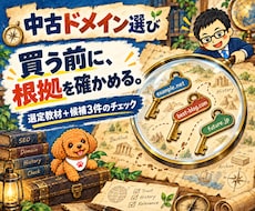 中古ドメインの選び方とSEO診断を教えます 選定教材＋候補3件のチェックで購入判断を支援