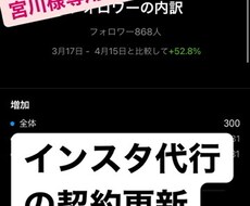 宮川様専用でございます インスタフォローアップ代行の契約更新