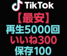TikTok反応3点セットバズりのサポートします | 再生5000回＋いいね300＋保存100 振り分け可能