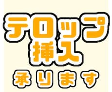 テロップ挿入・カット編集やります イメージ1