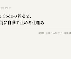 Claude Code暴走防止キット提供します イメージ1