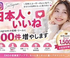 Instagram日本人いいね100件増やします イメージ1