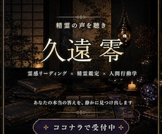霊視と精霊術を重ね、今取るべき行動まで鑑定します イメージ1
