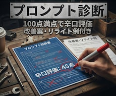 あなたのプロンプトを100点満点で辛口診断します イメージ1