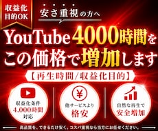 YouTube4000時間をこの価格で増加します イメージ1