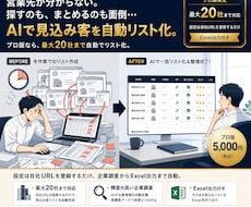 AIで見込み客候補を最大3社まで自動リスト化します イメージ1