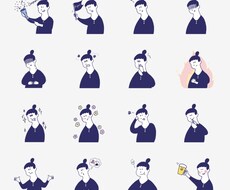 ゆるいタッチのLINEスタンプ作ります とにかく速く、丁寧に仕上げます
