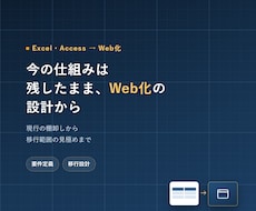 Excel・Access業務のWeb化を設計します イメージ1