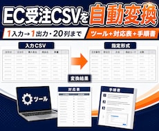 EC受注CSVを指定形式へ自動変換します イメージ1