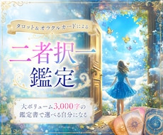 大ボリューム約3,000字！二者択一鑑定を行います 恋愛・仕事・転職など人生の岐路に立っている方の未来を視ます