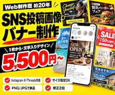 SNS投稿画像・バナーを制作します イメージ1