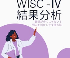 500件実施臨床心理士がWISC-Ⅳ結果分析します イメージ1