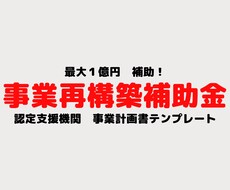 事業再構築補助金　事業計画書　販売します イメージ1