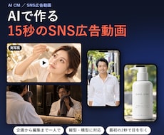 商品PRのショート動画広告をAIで制作します 見られて覚えられる。最初の2秒で目を引く縦型・横型の広告動画