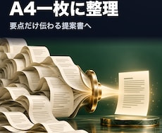 営業資料・提案書をA4一枚にまとめます イメージ1