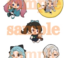 ミニキャラ描きます 可愛くてポップなミニキャラです！
