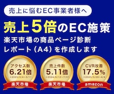 楽天「商品ページ診断レポート（A4）」を作成します なぜ売れない？楽天のCVRを上げるための改善提案