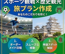 歴史建築とスポーツ観戦の旅行プラン作成します スポーツ観戦と歴史建築巡りのあなただけの特別旅程を作ります
