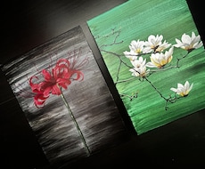 お花の個性あるアクリル画描きます イメージ1