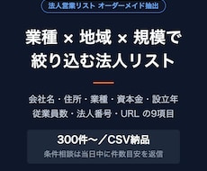 業種×地域で絞り込む法人営業リストを作成します フォーム営業にそのまま使える法人リストを最短当日見積り