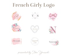 2種類納品♡ピンクで可愛いロゴを格安でお作りします