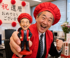 写真からオーダーメイド似顔人形フィギュア作ります 還暦・古希祝い 退職・送別会プレゼントに｜両親・上司への感謝