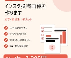 文字・図解のインスタ投稿画像3枚を作ります イメージ1
