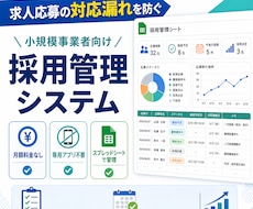 求人応募の対応漏れを防ぐ採用管理シートを作ります イメージ1