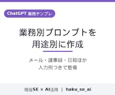 ChatGPT業務テンプレを用途別に作成します