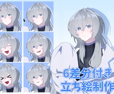 動画に役立つバストアップ簡易立ち絵を描きます イメージ1