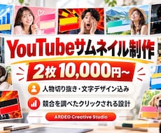 YouTubeサムネイルを文字から考えて作ります イメージ1