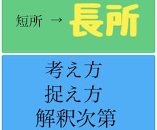 短所は長所にもなり得ます イメージ1