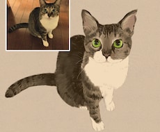 あなたの大切な猫をイラストにしますます おしゃれで可愛い☆猫の似顔絵描きます