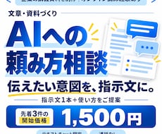 文章・資料づくりのAIへの頼み方を整えます 講座・教材制作の経験から、使える指示文をご提案