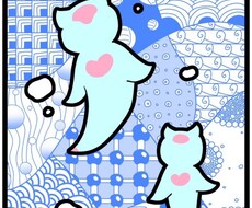 不思議な背景のイラスト作成します イメージ1