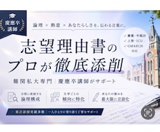 難関大学】総合型入試の志望理由添削します イメージ1