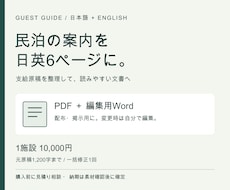 民泊案内を日英6ページのPDFに整えます イメージ1