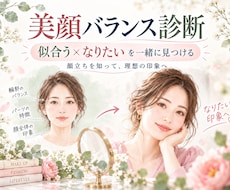 美顔バランス診断で似合うメイクを見つけます 似合う理由がわかる。なりたい私へのメイク診断
