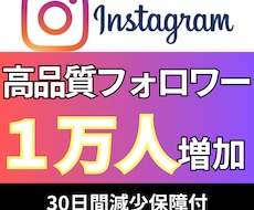 インスタ高品質フォロワー10,000名_増やします Instagram追加＋10,000〜100,000名も対応