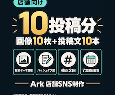 店舗のインスタ投稿を10投稿分まとめて作ります イメージ1