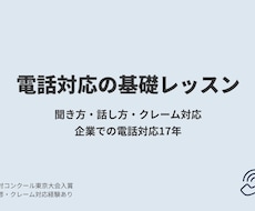 電話対応の基礎をレッスンします イメージ1