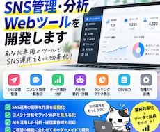 SNS管理・分析Webツールを開発します イメージ1