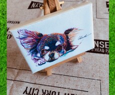 飼われてるペットの絵をペン画で描かせていただきます ペットをミニ画にして販売いたします！【⠀サイズ変更可能 】