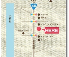 Webやチラシに！見やすい地図を作成します 住所や手書きの地図からでもOK!フラットでわかりやすい地図♪